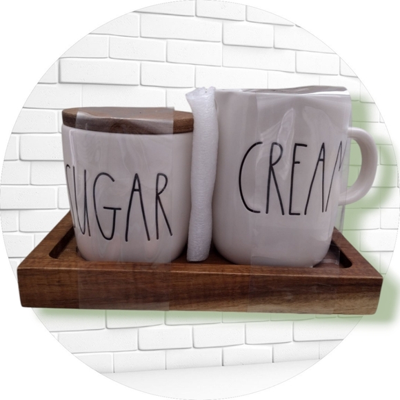 New RAE DUNN 3pc Sugar And Creamer Set with Base- NEW - Picture 4 of 6